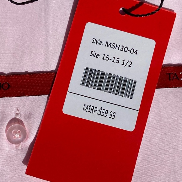 Tazzio Pink Dress Shirt. Size M - Picture 5 of 5